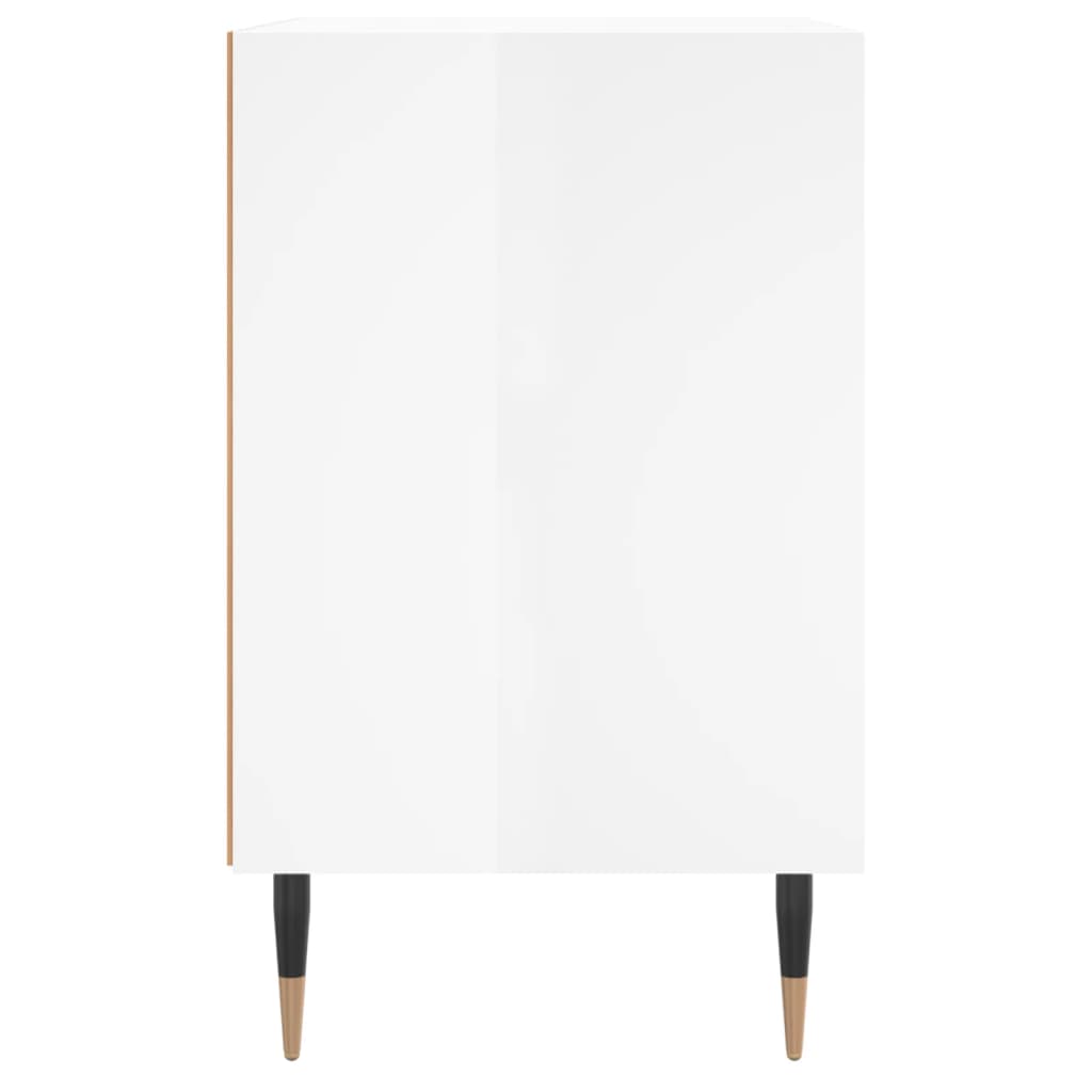 vidaXL Nočné skrinky 2 ks lesklé biele 40x30x50 cm kompozitné drevo