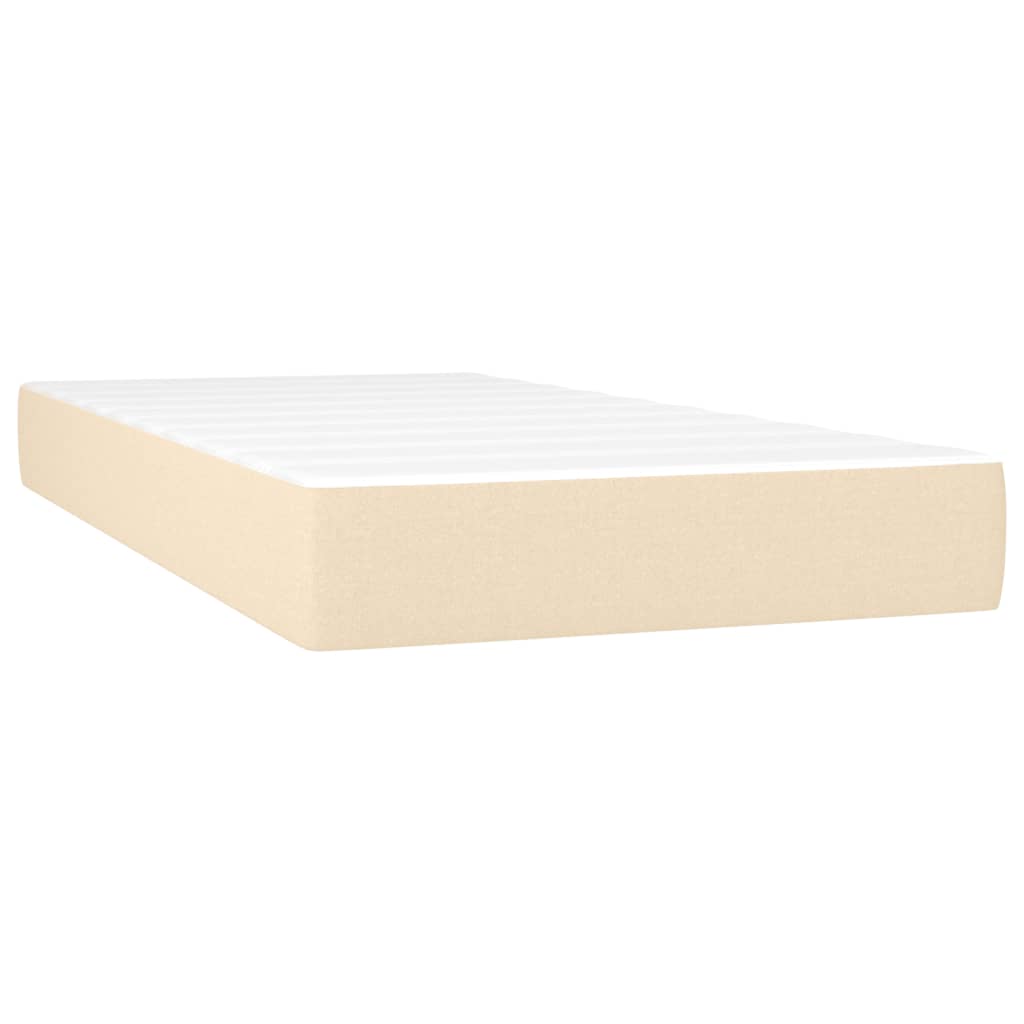 vidaXL Boxspring posteľ s matracom krémová 120x190 cm látka