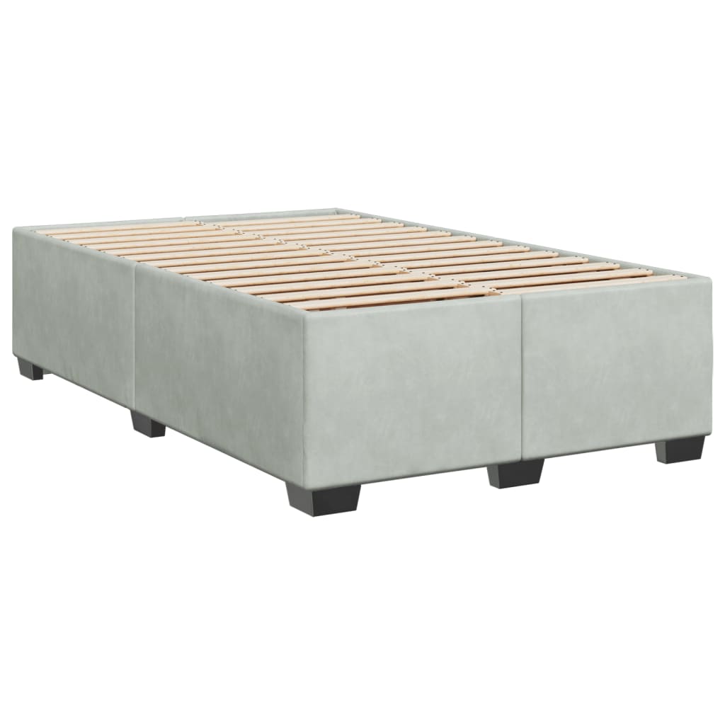 vidaXL Boxspring posteľ s matracom bledosivá 120x190 cm zamat