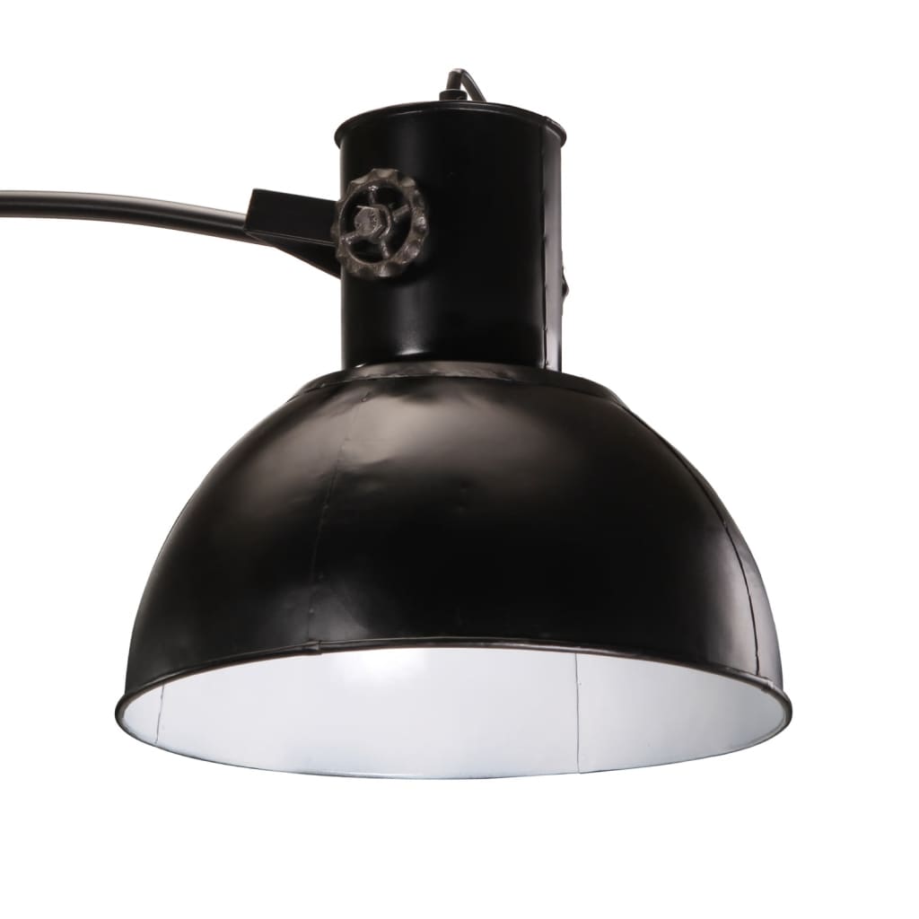 vidaXL Podlahová lampa 25 W čierna 150 cm E27
