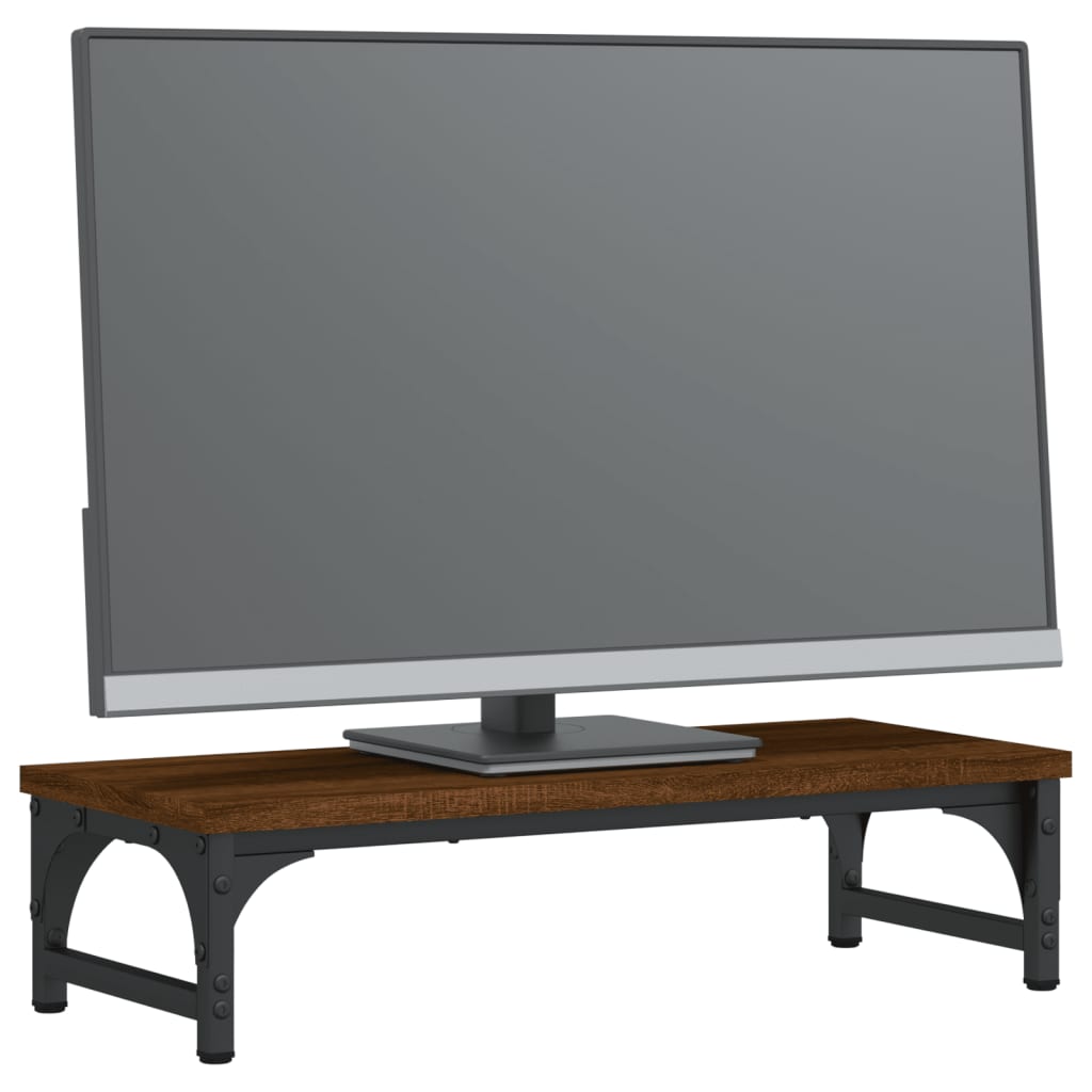 vidaXL Stojan na monitor hnedý dub 55x23x14 cm kompozitné drevo