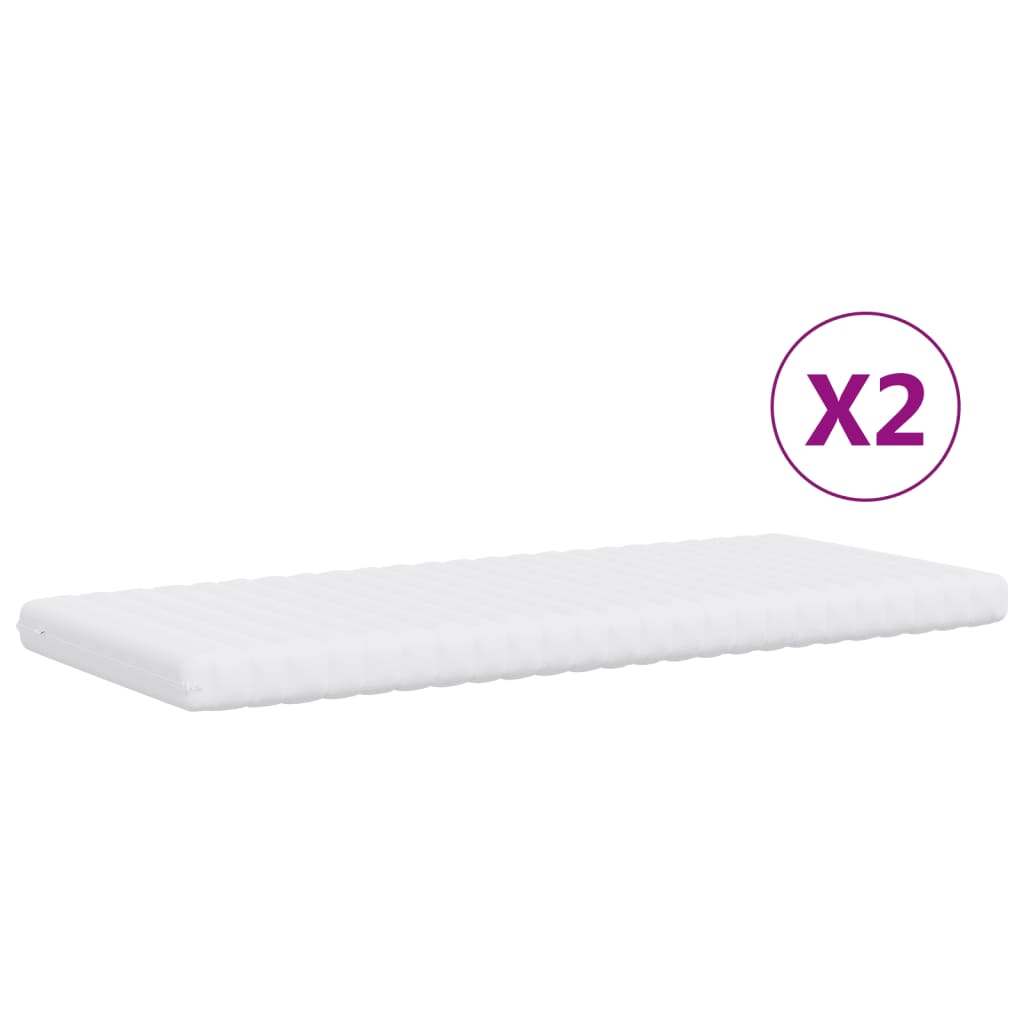 vidaXL Rozkladacia denná posteľ s matracmi krémová 80x200 cm látka