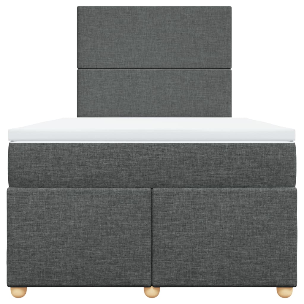 vidaXL Boxspring posteľ s matracom, tmavosivá 120x190 cm, látka