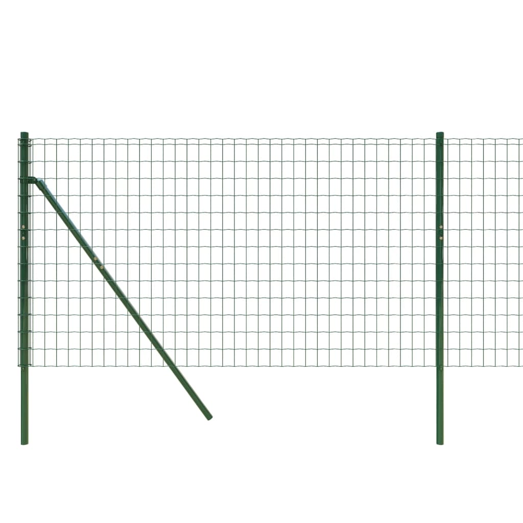 vidaXL Drôtený plot zelený 1x25 m pozinkovaná oceľ