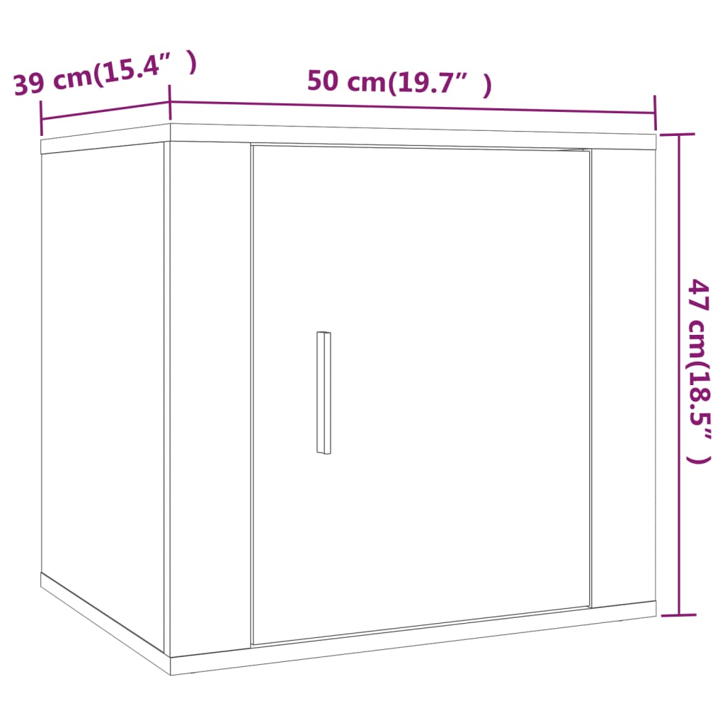 vidaXL Nočné stolíky 2 ks lesklé biele 50x39x47 cm