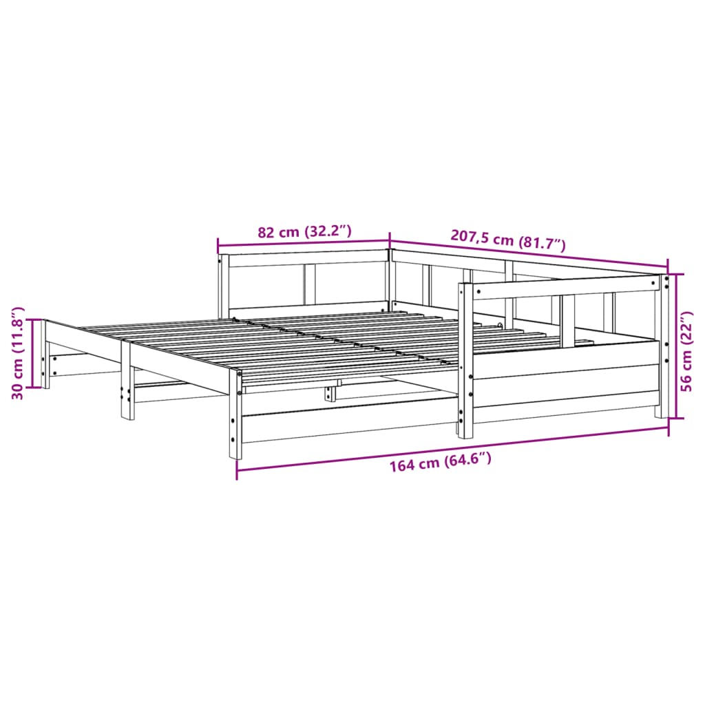 vidaXL Denná posteľ s matracom 80x200 cm masívna borovica