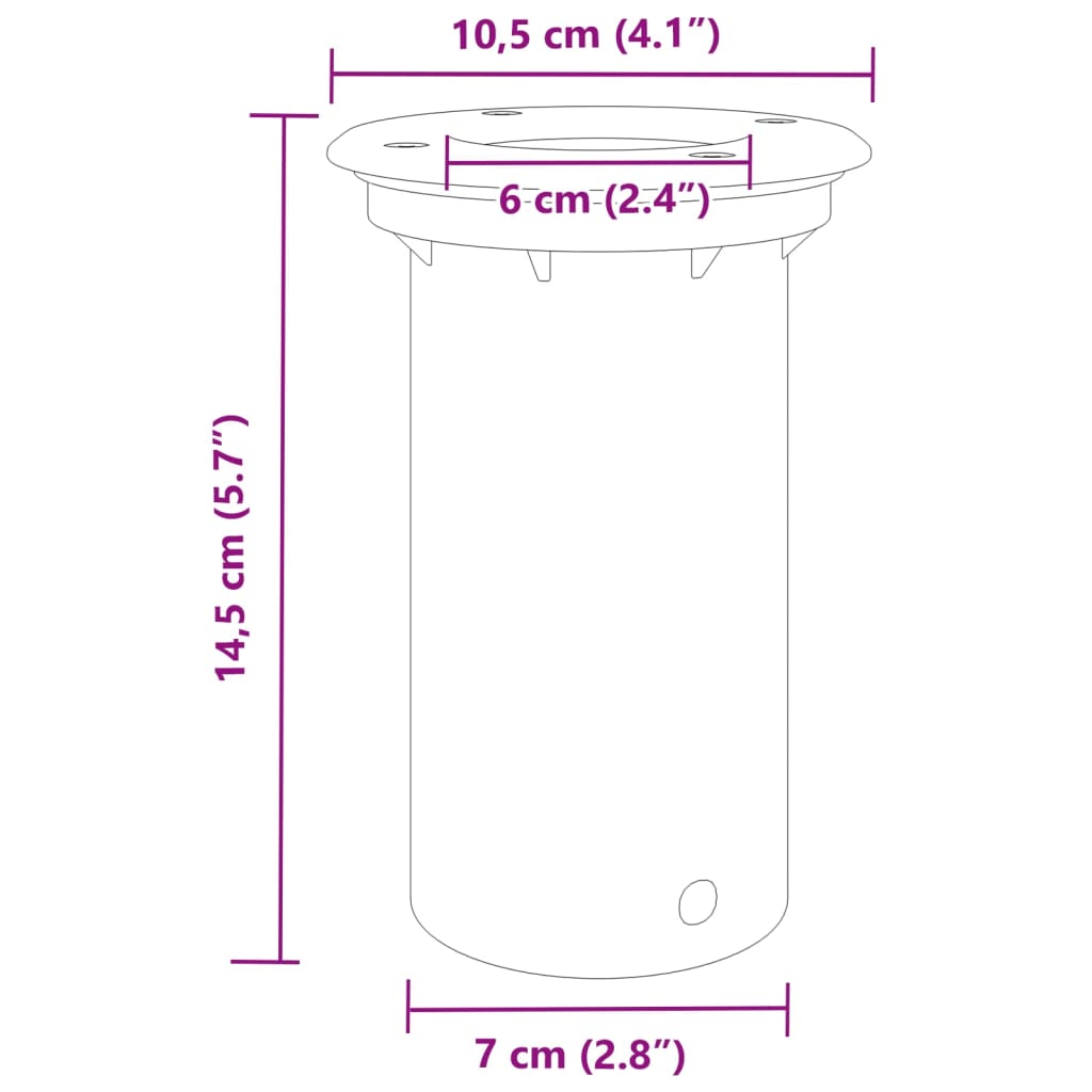 vidaXL Vonkajšie zemné svetlo okrúhle čierne 10,5x10,5 cm liaty hliník