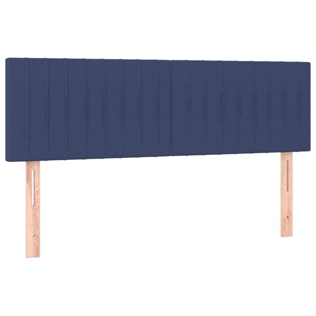 vidaXL Posteľný rám boxspring s matracom modrý 140x200 cm látka