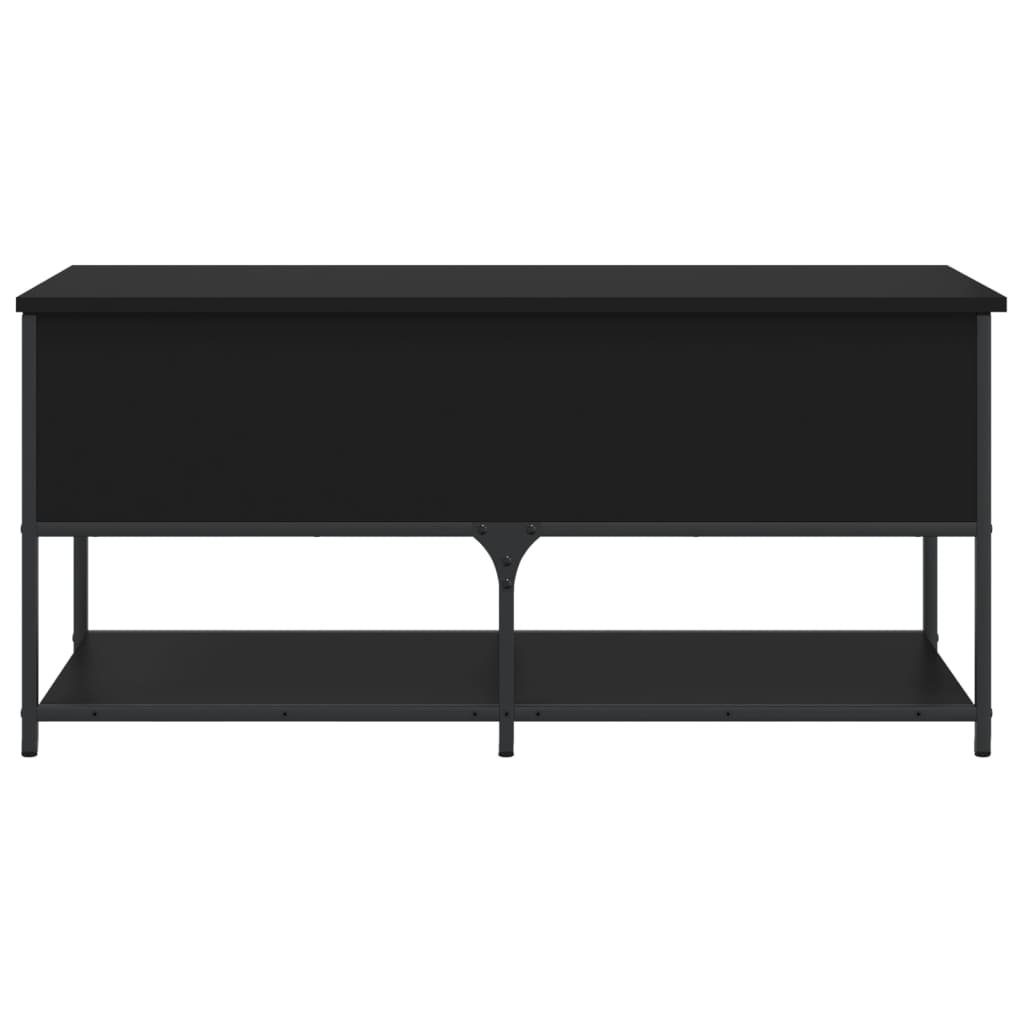 vidaXL Úložná lavička čierna 100x42,5x47 cm kompozitné drevo