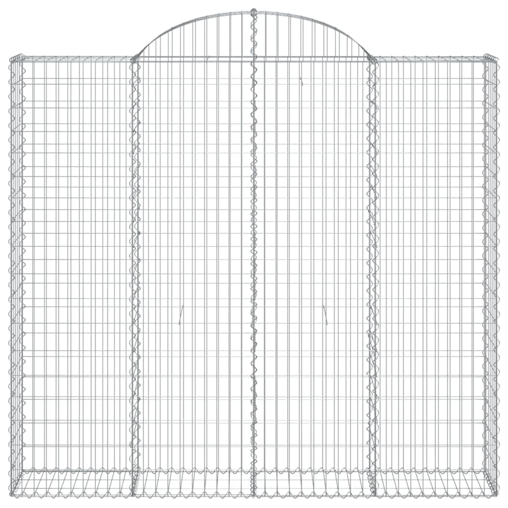 vidaXL Oblúkové gabionové koše 7ks 200x30x180/200cm pozinkované železo