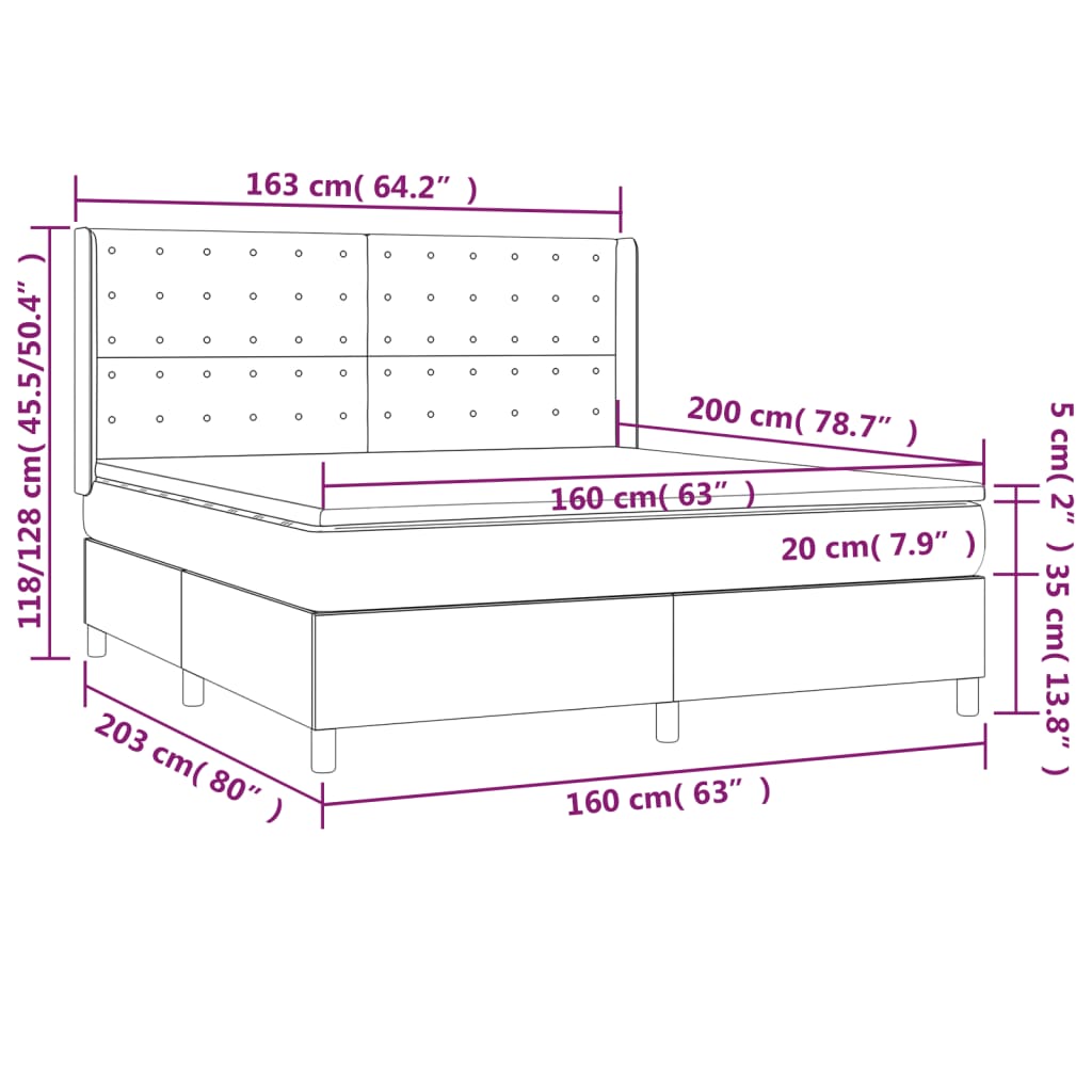 vidaXL Boxspring posteľ s matracom kapučínová 160x200 cm umelá koža