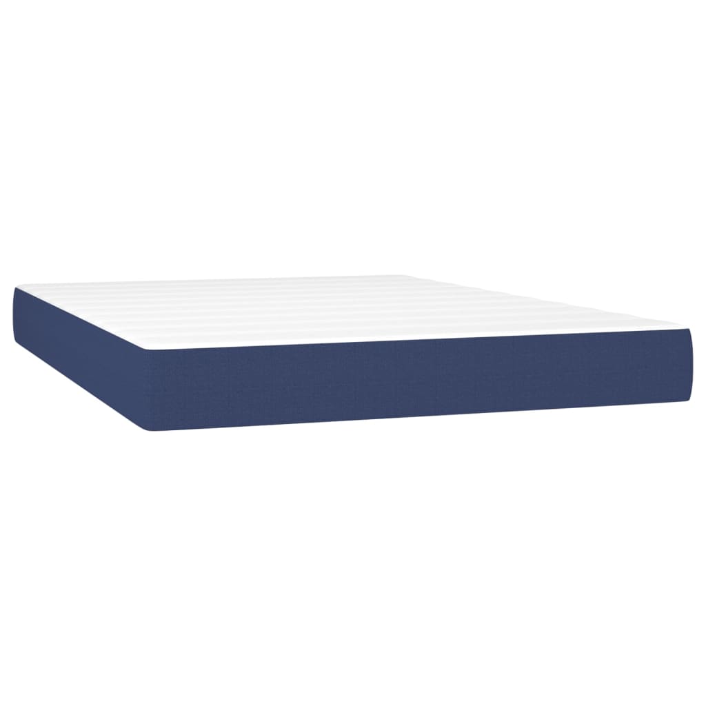 vidaXL Boxspring posteľ s matracom modrý 140x190 cm látka