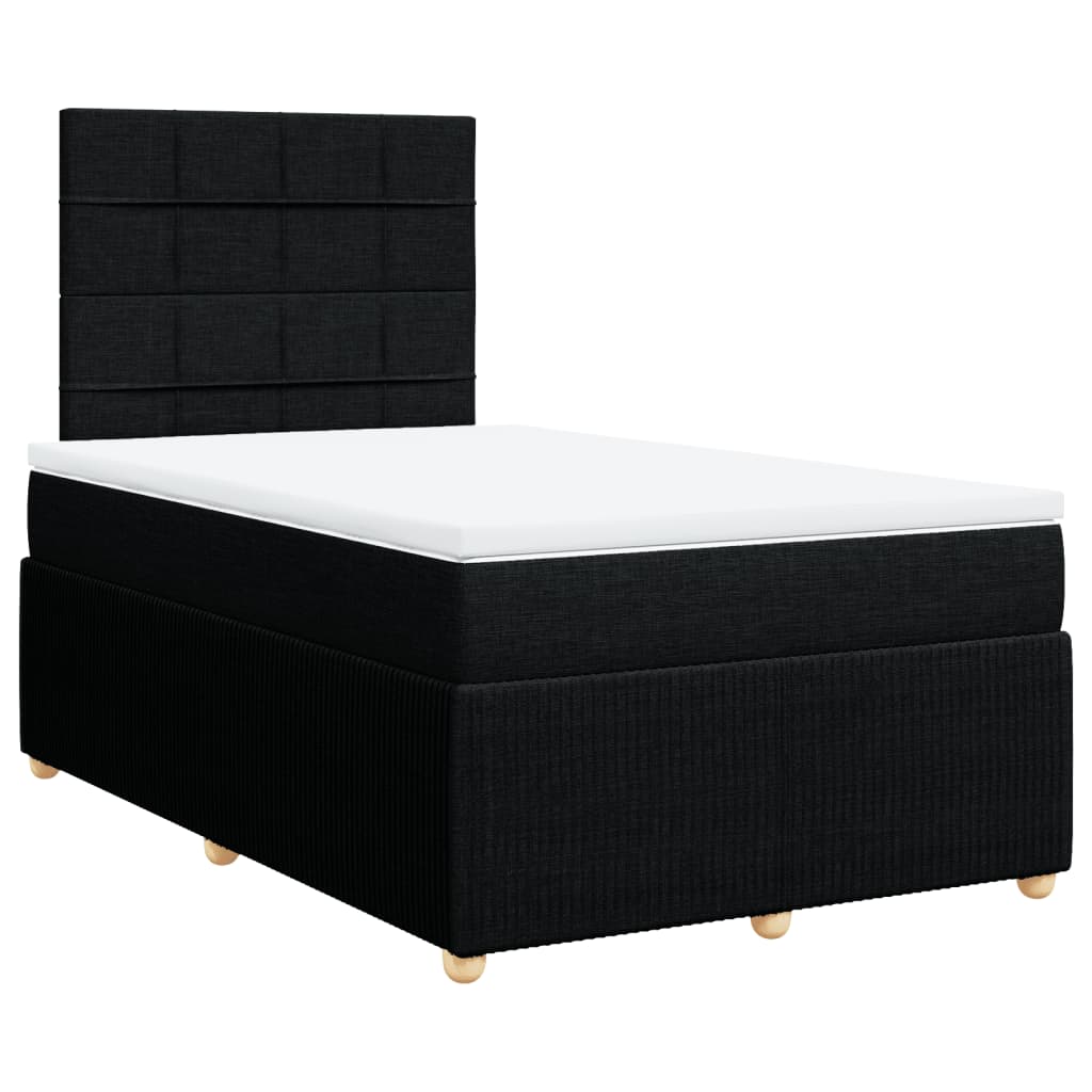 vidaXL Boxspring posteľ s matracom čierny 120x200 cm látka