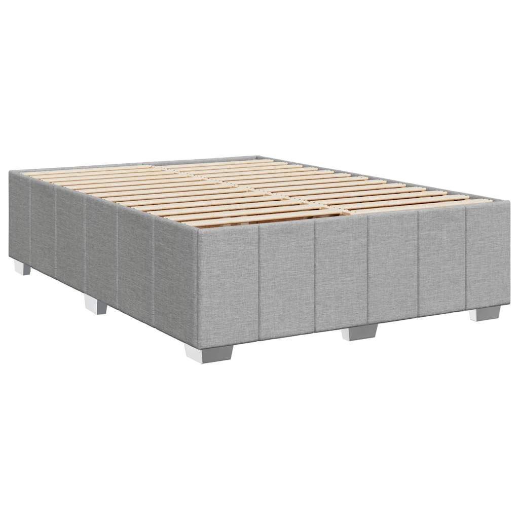 vidaXL Boxspring posteľ s matracom bledosivá 140x200 cm látka