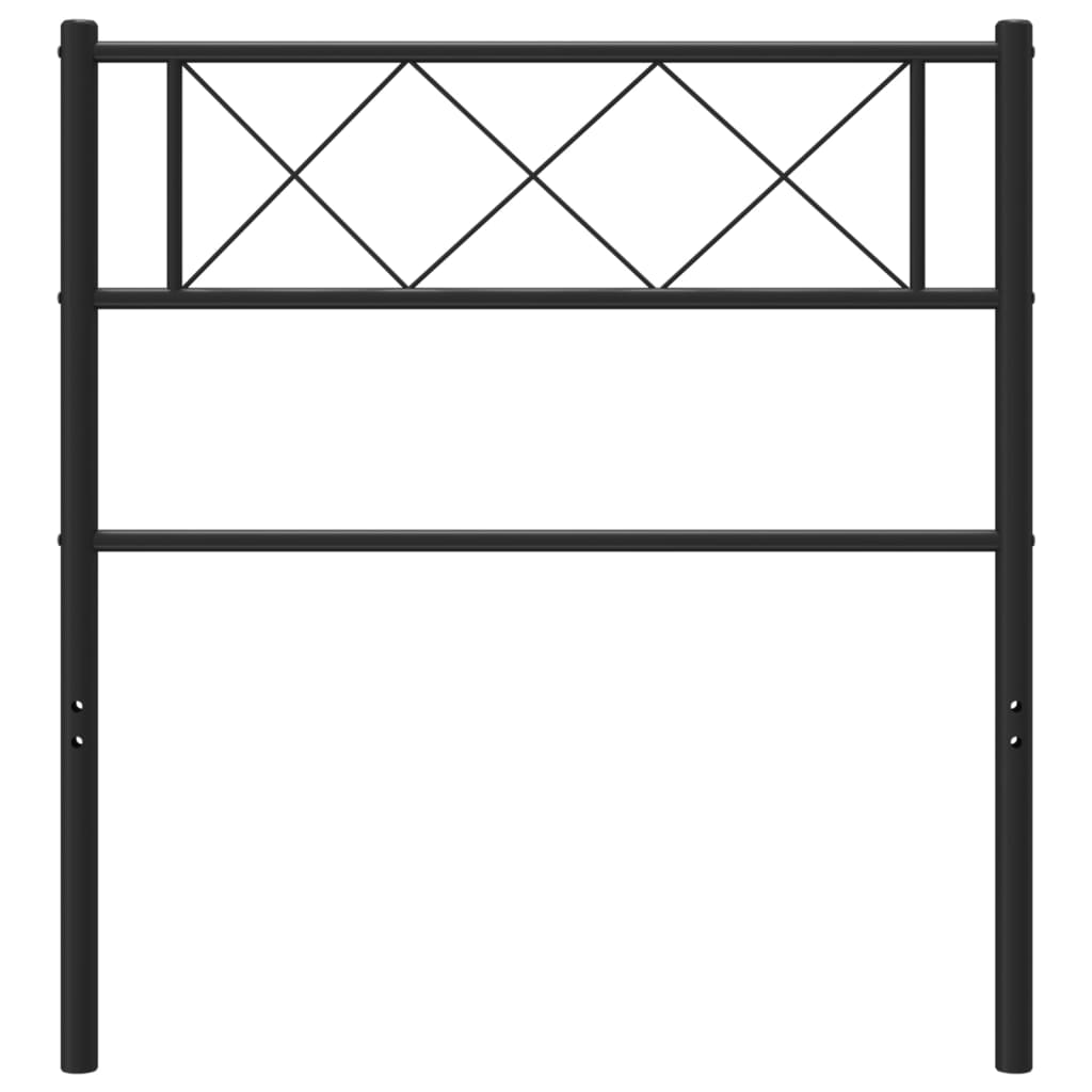 vidaXL Kovové čelo postele čierne 80 cm