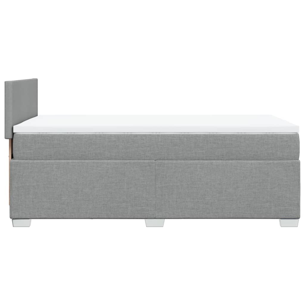 vidaXL Boxspring posteľ s matracom bledosivý 100x200 cm látka