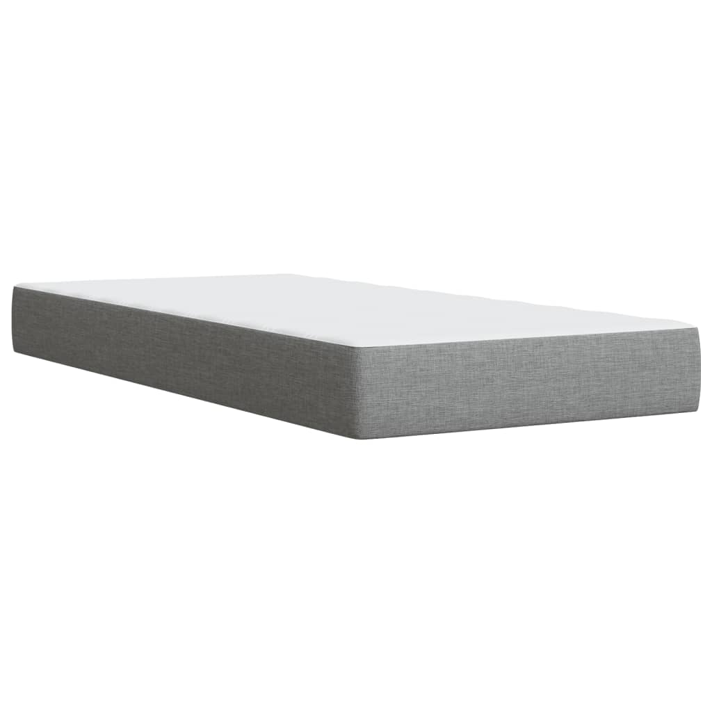 vidaXL Boxspring posteľ s matracom bledosivý 100x200 cm látka