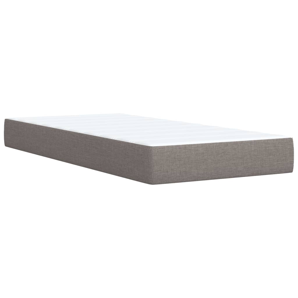 vidaXL Boxspring posteľ s matracom sivohnedý 100x200 cm látka