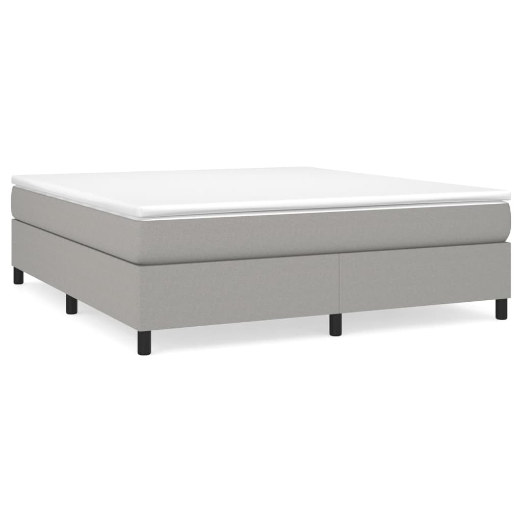 vidaXL Boxspring posteľ s matracom bledosivá 180x200 cm látka