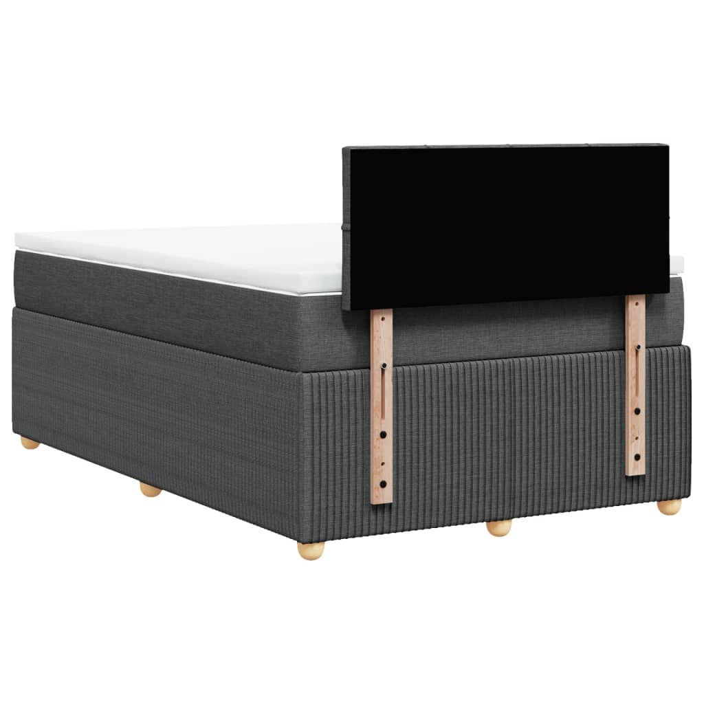 vidaXL Boxspring posteľ s matracom, tmavosivá 120x190 cm, látka