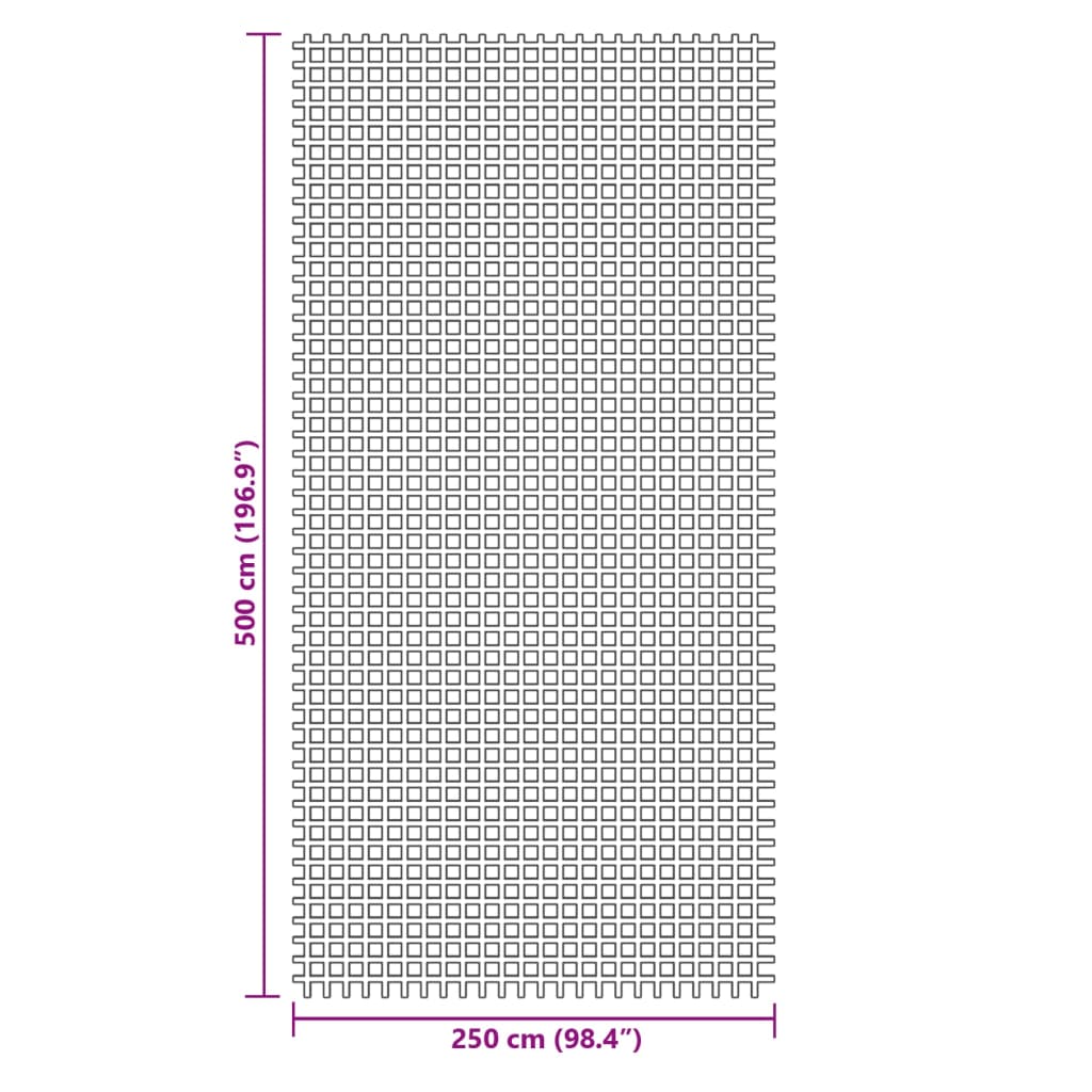 vidaXL Kempingová podložka zelená 5x2,5 m