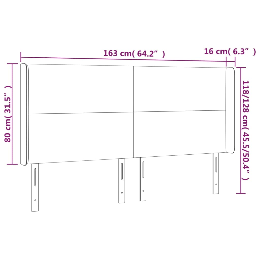 vidaXL Čelo postele so záhybmi čierne 163x16x118/128 cm umelá koža