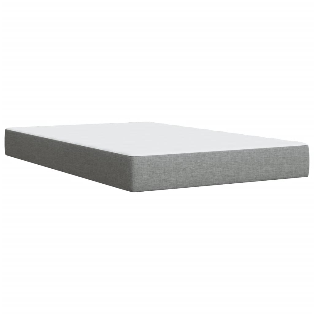 vidaXL Boxspring posteľ s matracom bledosivá 120x200 cm látka