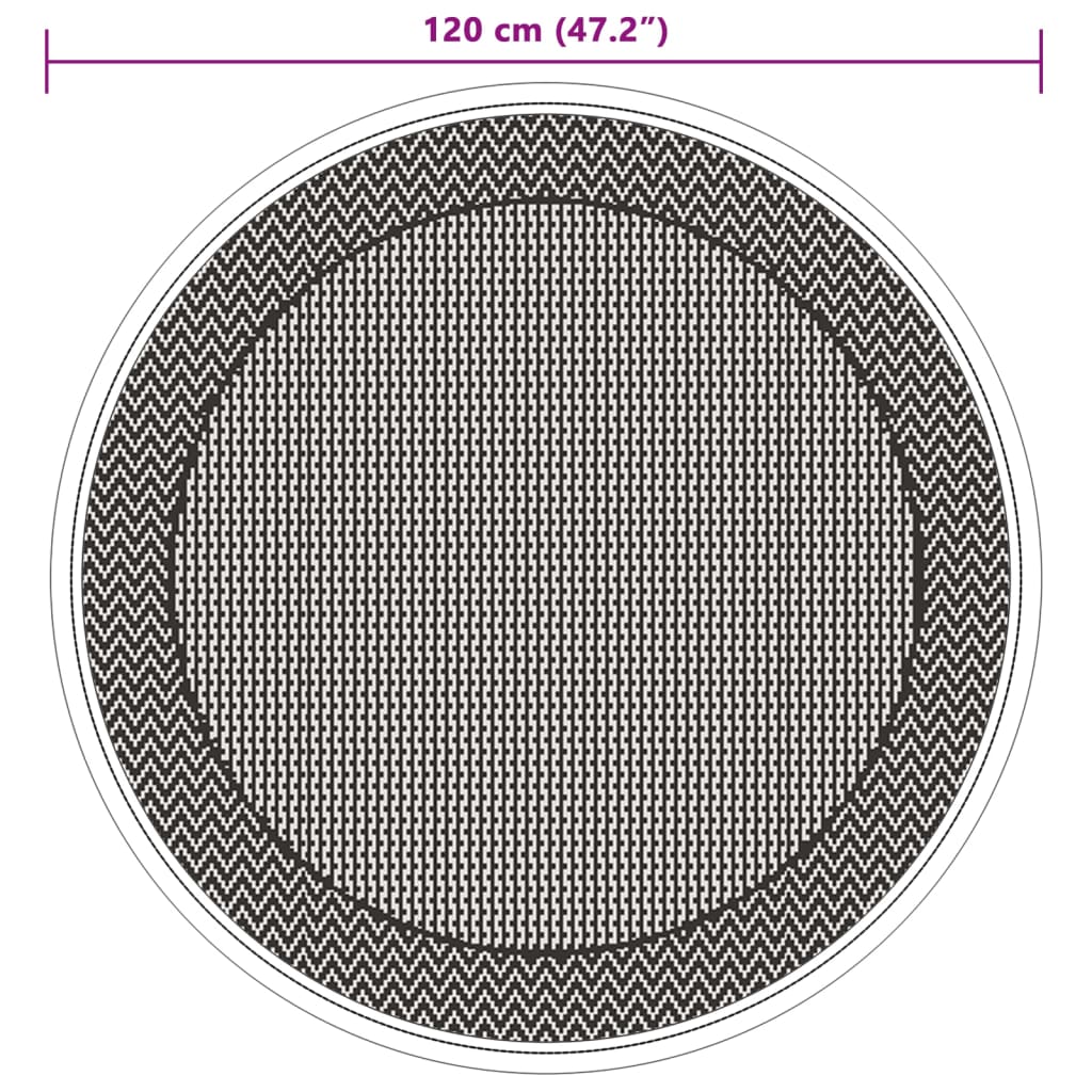 vidaXL Vonkajší koberec zelený Ø120 cm PP