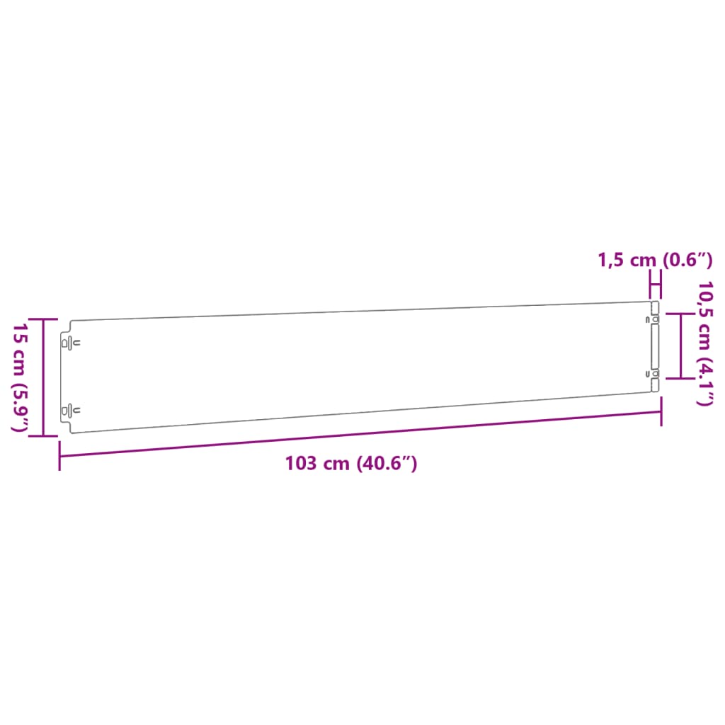 vidaXL Obruby na trávnik 10 ks 15x103 cm pružná korténová oceľ