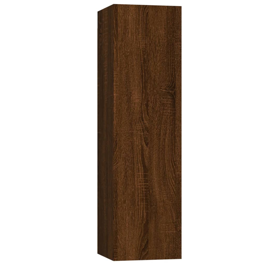 vidaXL 3-dielna súprava TV skriniek hnedý dub spracované drevo
