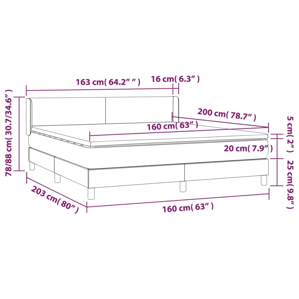 vidaXL Boxspring posteľ s matracom čierna 160x200 cm umelá koža