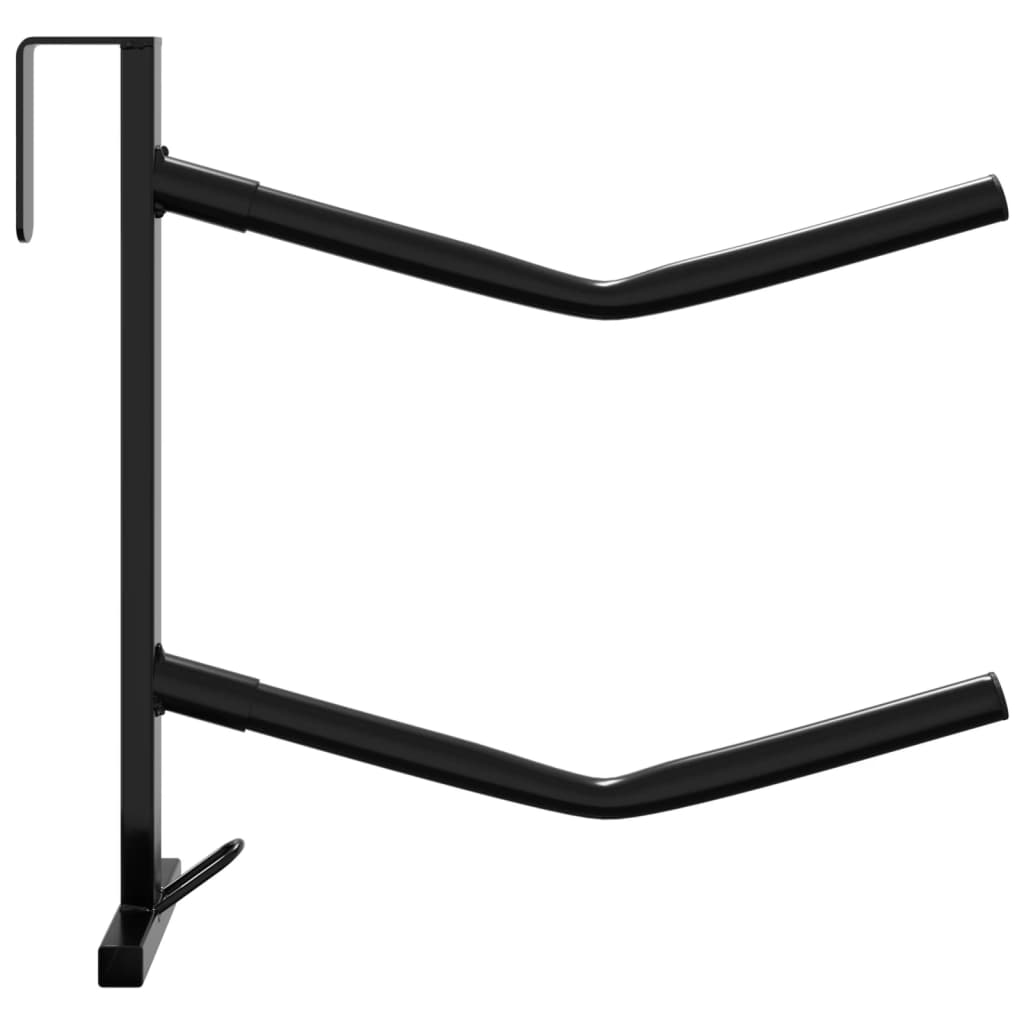 vidaXL Vešiak na sedlo hák na uzdu dvojramenný prenosný čierny železo