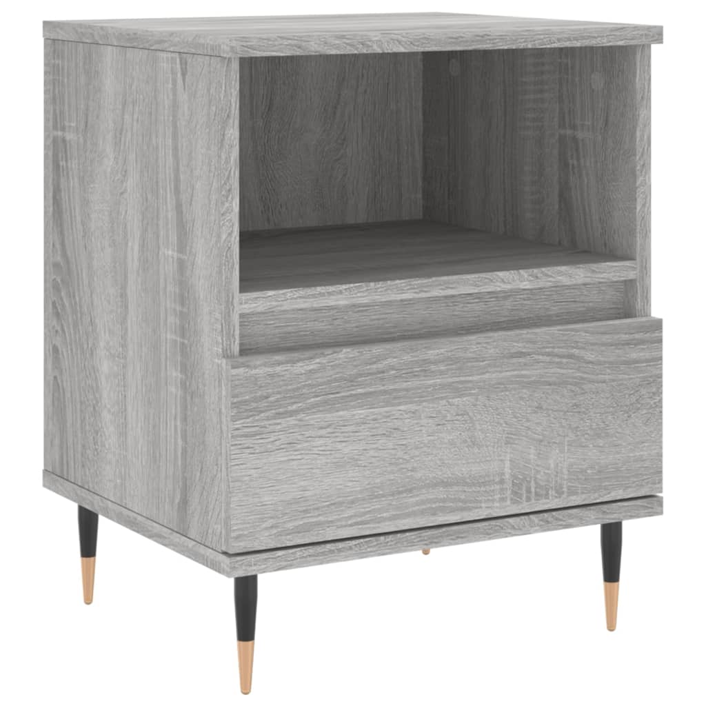 vidaXL Nočné stolíky 2 ks sivý dub sonoma 40x35x50 cm kompozitné drevo