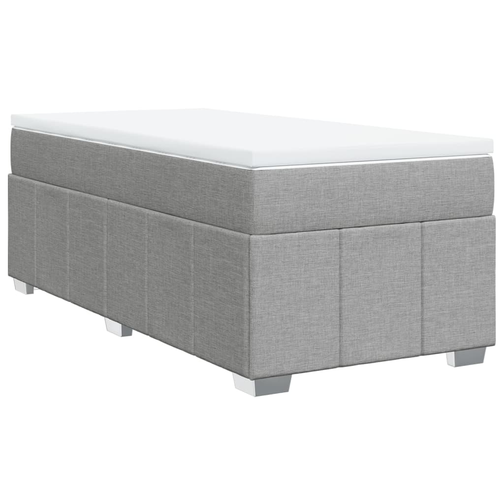 vidaXL Boxspring posteľ s matracom bledosivý 100x200 cm látka