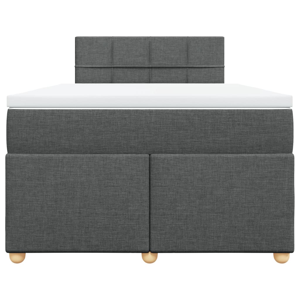 vidaXL Boxspring posteľ s matracom, tmavosivá 120x190 cm, látka