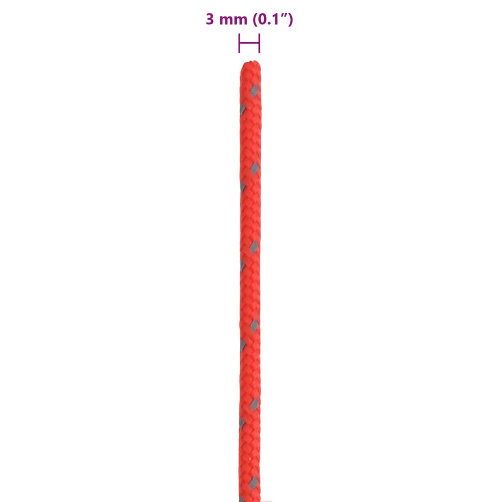 vidaXL Stanové lano s reflexnými pásikmi a napinákmi 50 m 3 mm