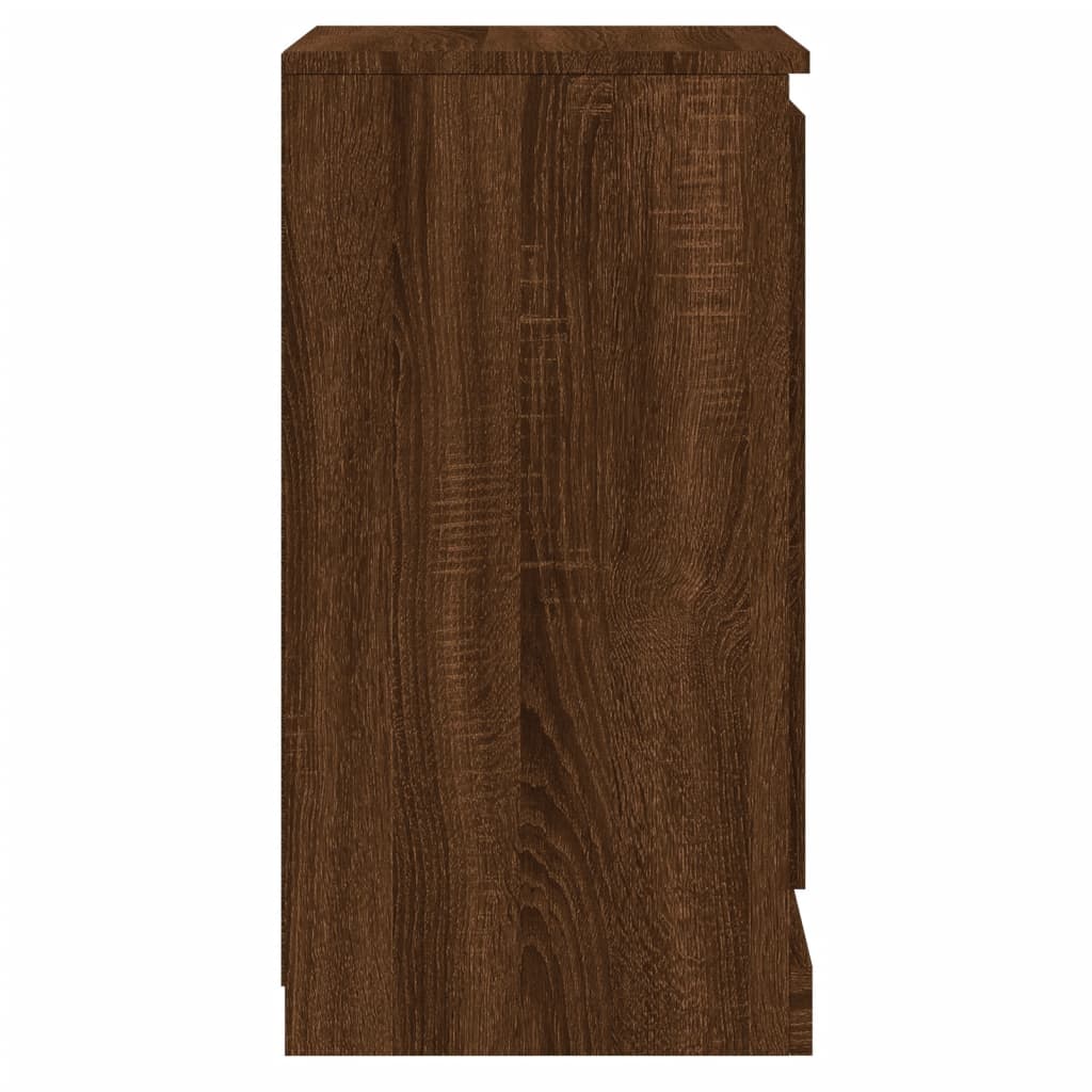 vidaXL Komody 2 ks hnedý dub 37,5x35,5x67,5 cm kompozitné drevo