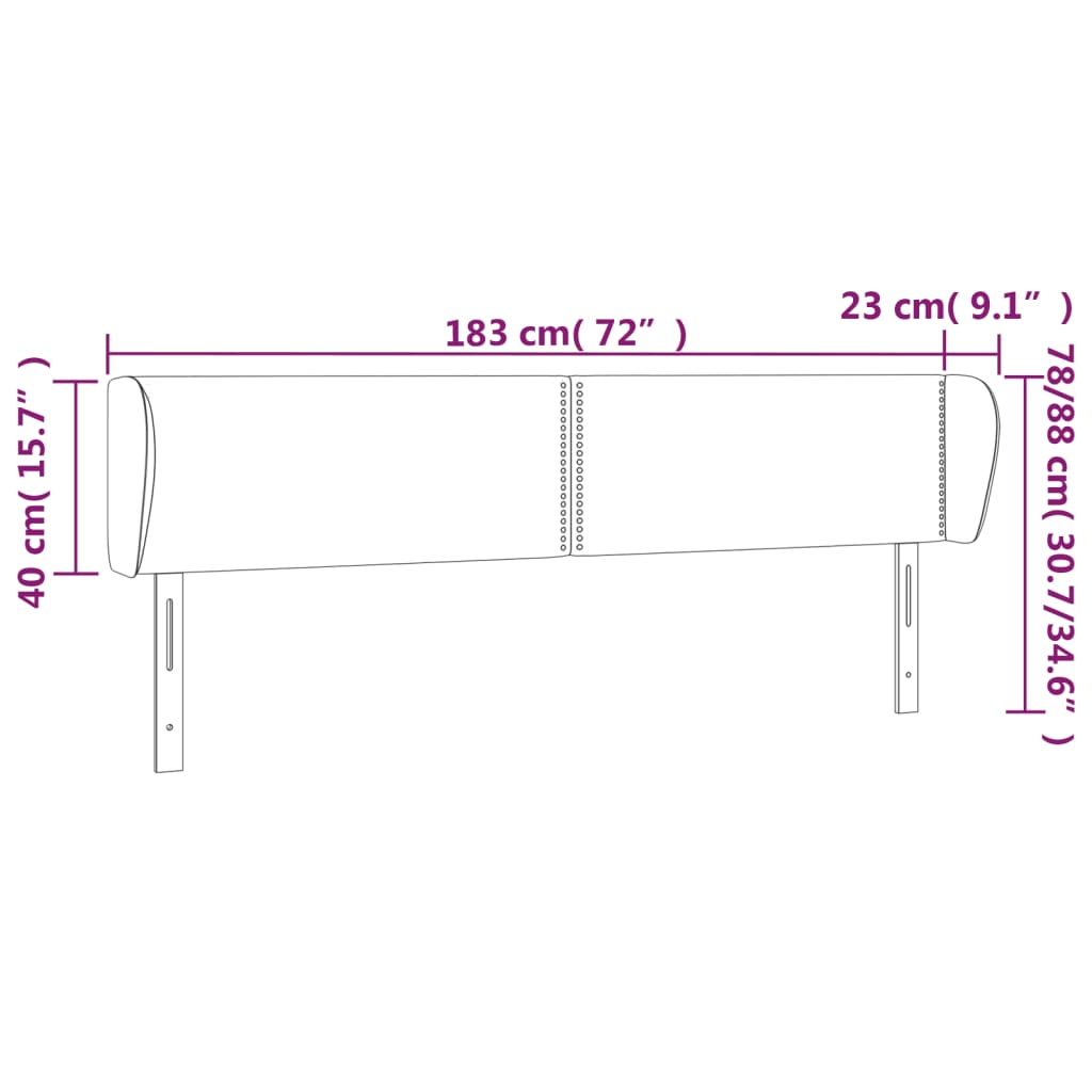 vidaXL Čelo postele so záhybmi bledosivé 183x23x78/88 cm zamat