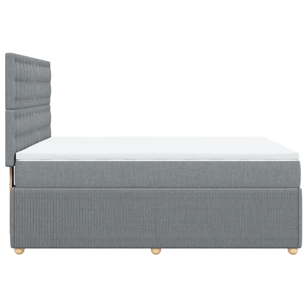 vidaXL Boxspring posteľ s matracom bledosivá 140x200 cm látka