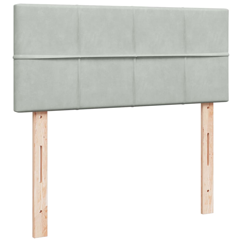 vidaXL Boxspring posteľ s matracom bledosivá 120x190 cm zamat