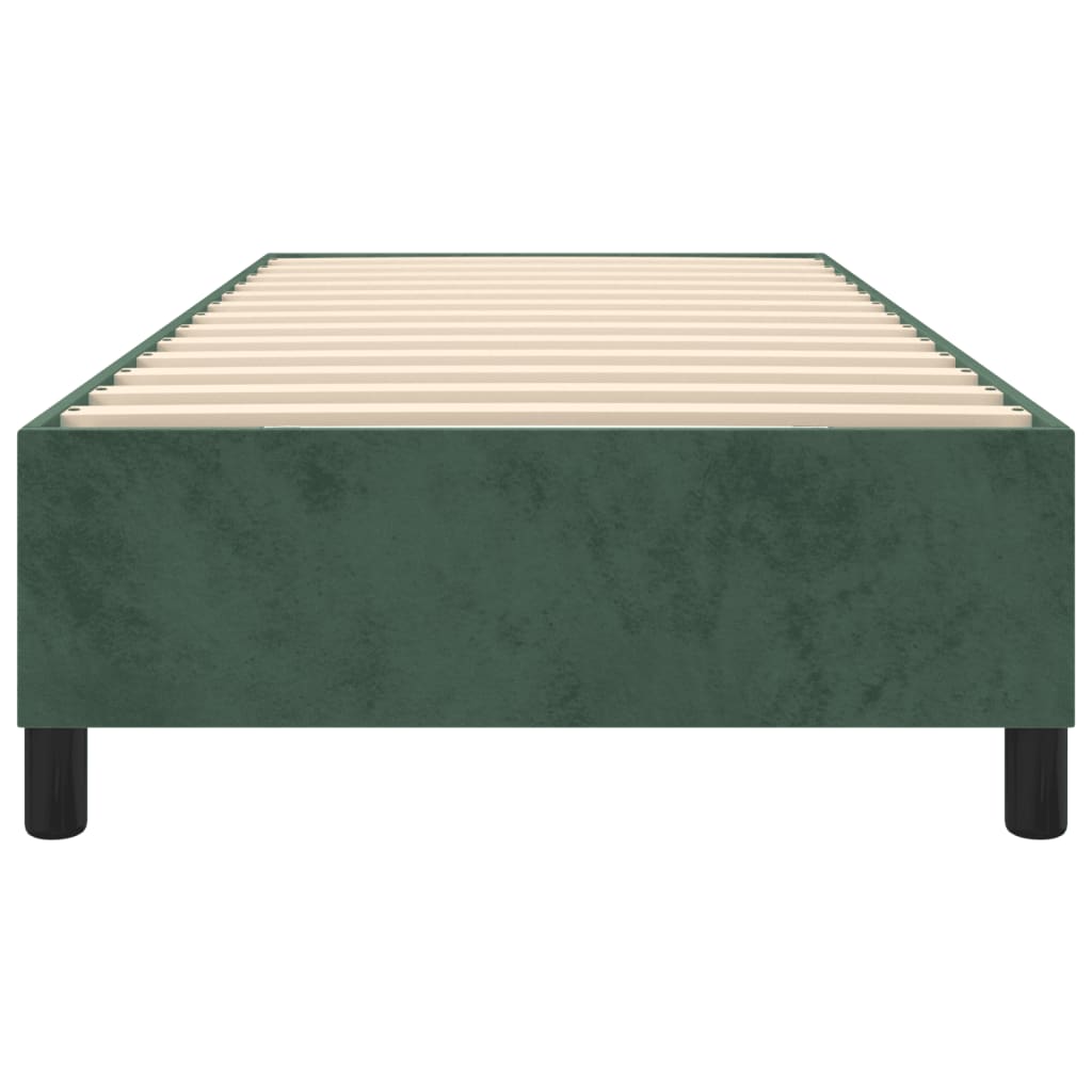 vidaXL Posteľný rám na boxspring tmavozelený 80x200 cm zamat