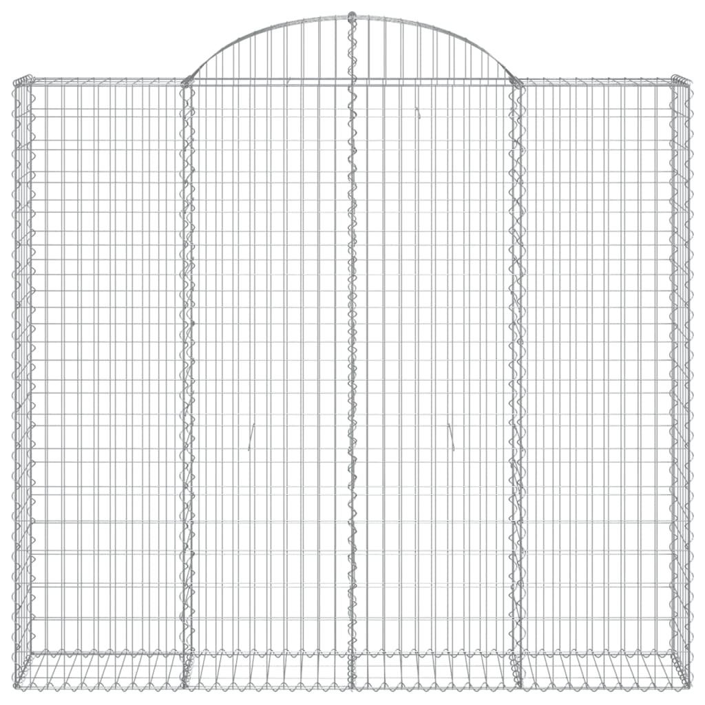 vidaXL Oblúkové gabiónové koše 3ks 200x30x180/200cm pozinkované železo