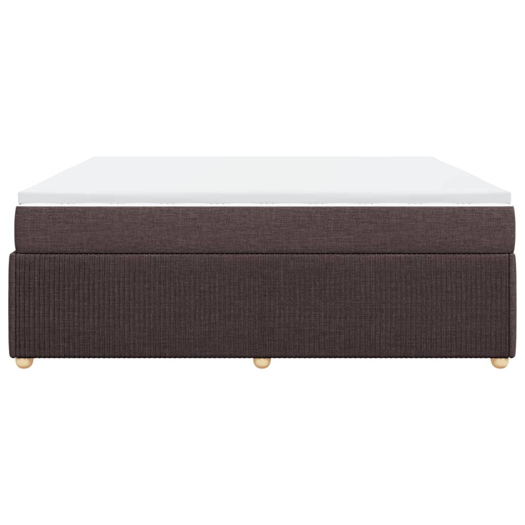 vidaXL Boxspring posteľ s matracom tmavohnedá 200x200 cm látka