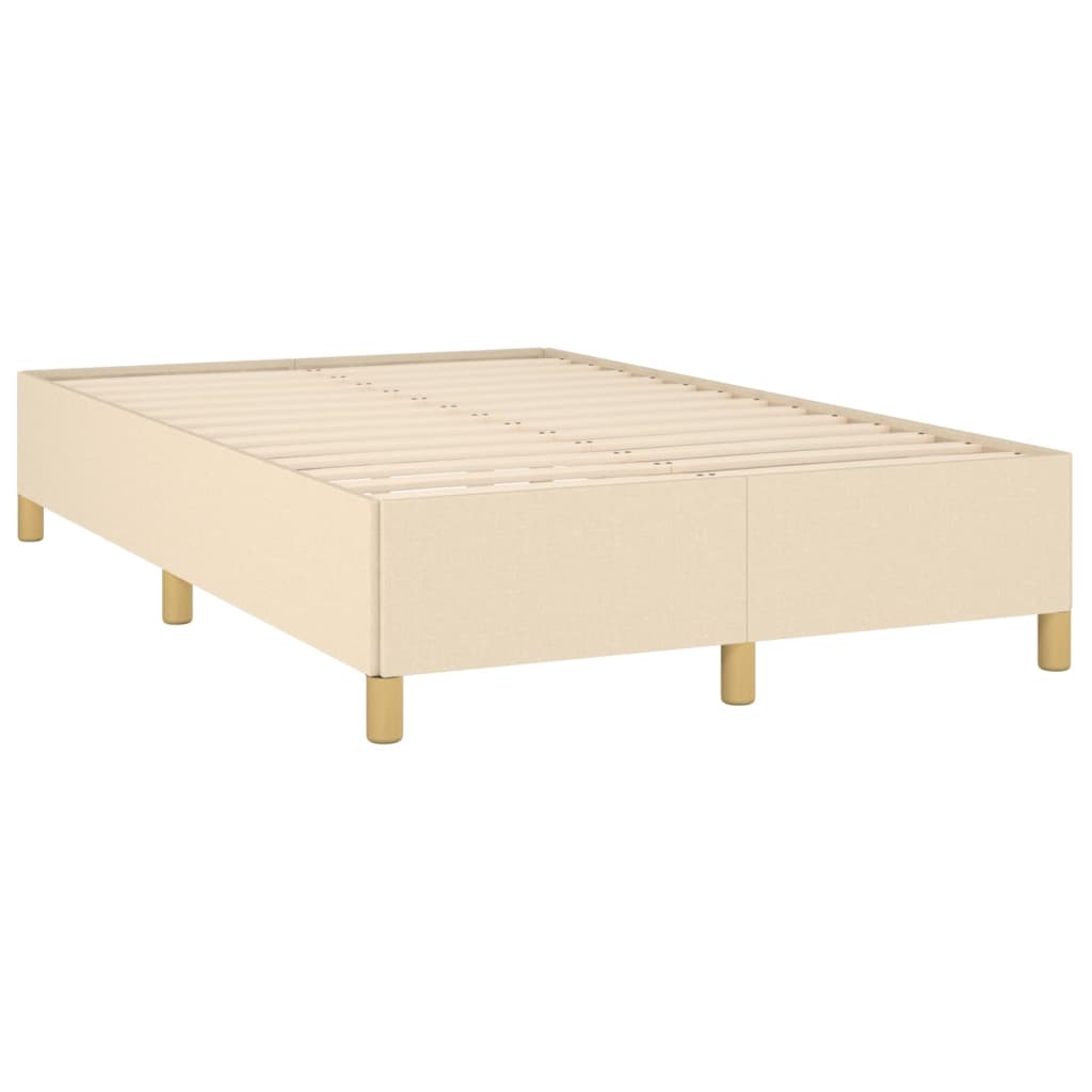 vidaXL Boxspring posteľ s matracom a LED krémová 120x190 cm látka