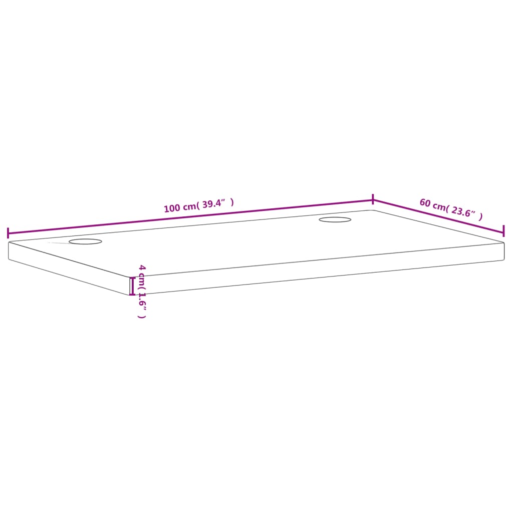 vidaXL Doska stolíka 100x60x4 cm masívny buk