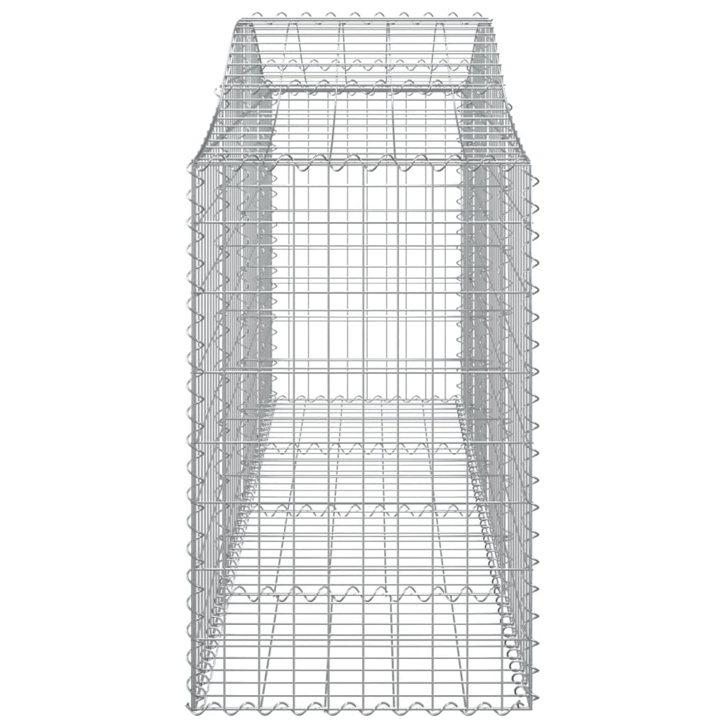 vidaXL Oblúkové gabionové koše 15 ks 200x50x80/100 cm pozink. železo