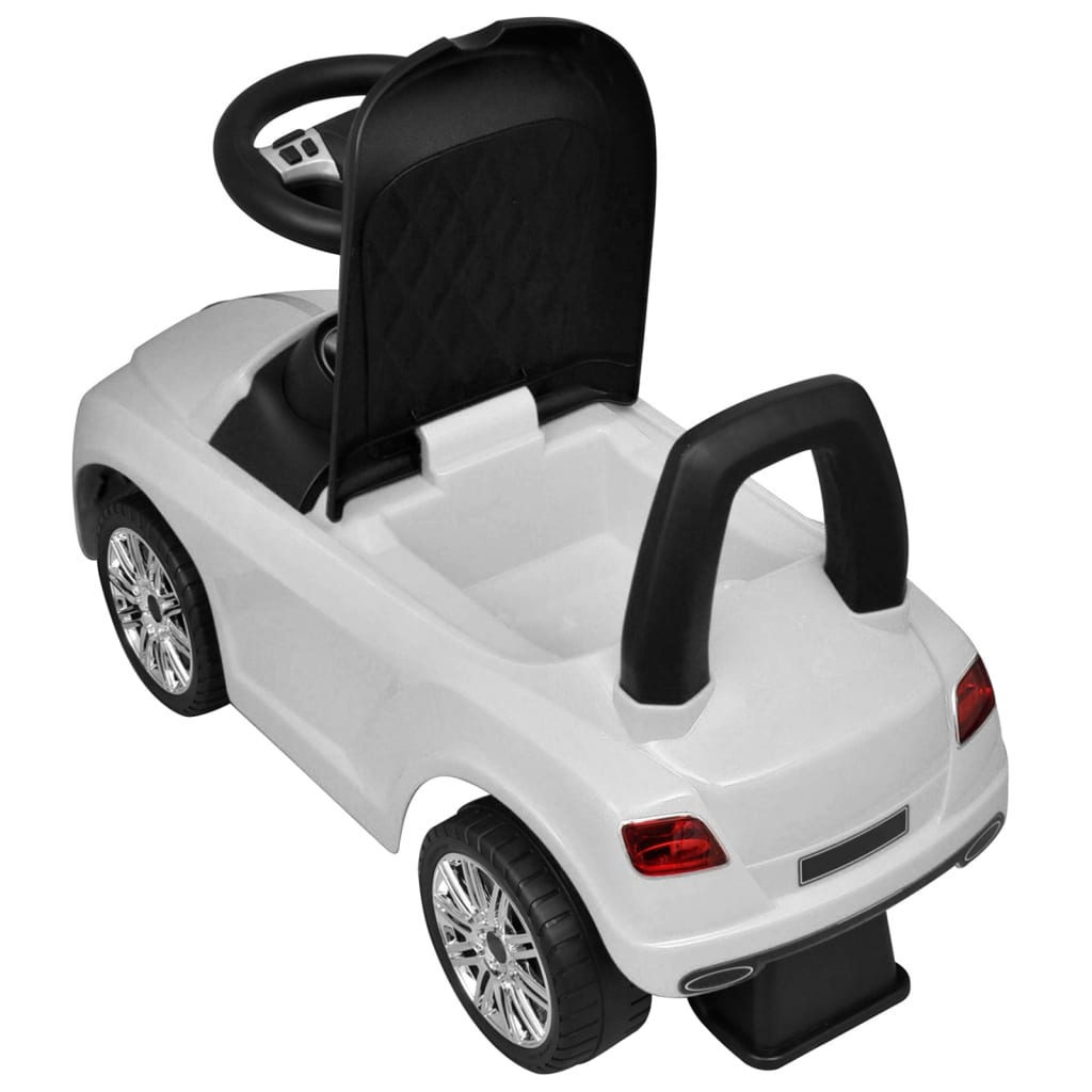 vidaXL Detské autíčko na nožný pohon, biele