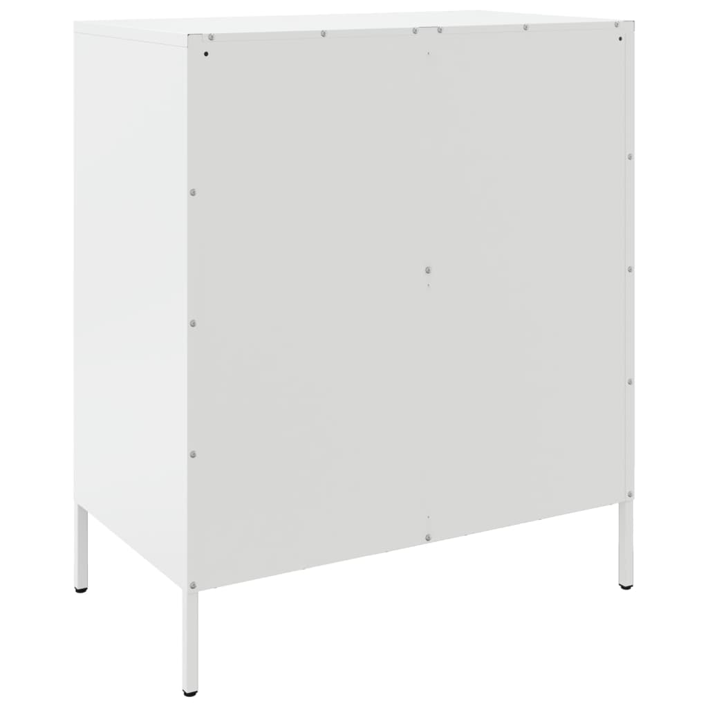 vidaXL Komoda biela 68x39x79 cm oceľ