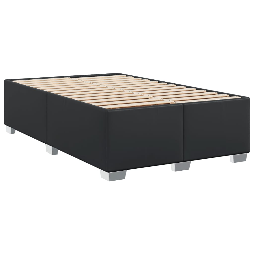 vidaXL Boxspring posteľ s matracom čierna 120x200 cm umelá koža