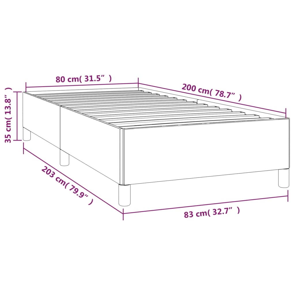 vidaXL Rám postele ružový 80x200 cm zamat